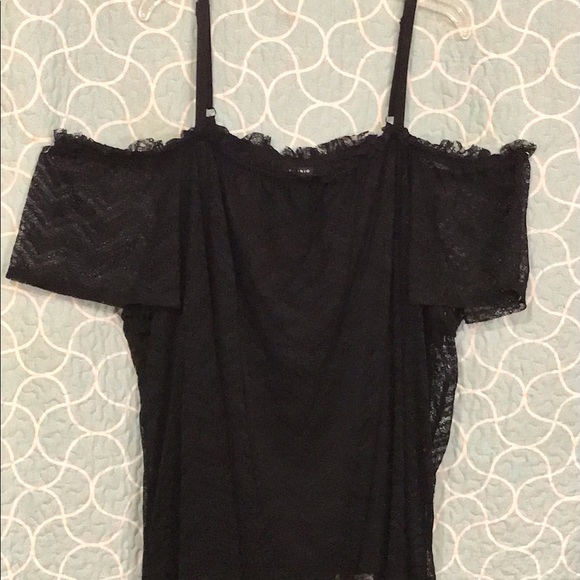 torrid Tops - Torrid Off Shoulder Black Lace Blouse